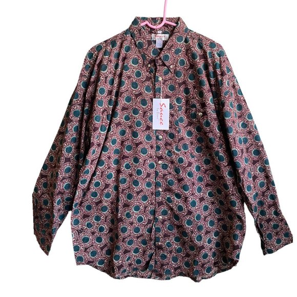 Sauce by Berne Cotton Button-Down NWT - Picture 1 of 5